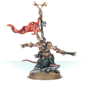 Miniatura Skaven Warlord / Clawlord on Rock