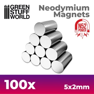 Magneti GSW Neodymium Magnets 5x2mm 100 units (N52)