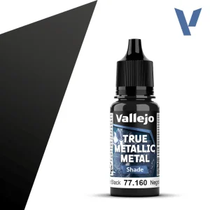 Vopsea Vallejo True Metallic Metal Shade Obsidian Black 18ml #60